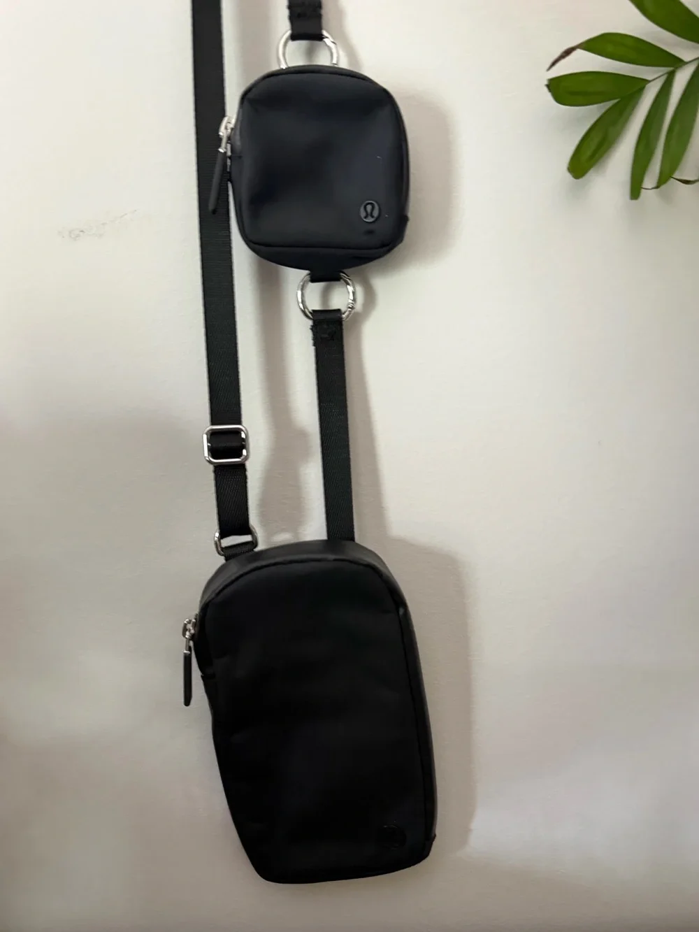 lululemon athletica Black Dual-Pouch Belt Bag with Adjustable Strap - Picture 1 of 5